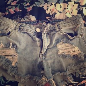 Boom boo ripped booty shorts